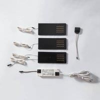 Prios Rixa LED under-cabinet light black, 3 lights