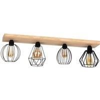 Envostar Various ceiling lamp 4-bulb natural pine