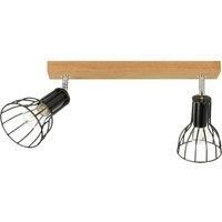 Envostar Envolight Aria ceiling lamp, oiled oak, 2-bulb