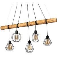 Envostar Various pendant 5-bulb natural pine