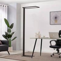Prios Taronis LED office floor lamp, dimmer, black