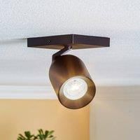 Arcchio Brinja spot, short, angular black 1-bulb