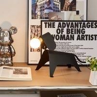 Lucande Idalina LED table lamp, dog, black