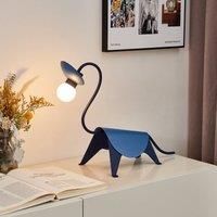 Lucande Idalina LED table lamp, dinosaur, blue
