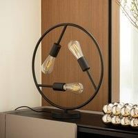 Lucande Linnard table lamp made of iron, 3-bulb