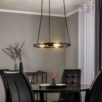 Lucande Linnard pendant light made of iron, 3-bulb