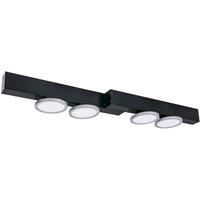 Lucande Kellino ceiling light, 4-bulb, black