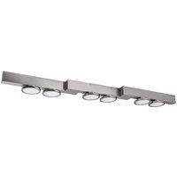 Lucande Kellino ceiling light, 6-bulb, nickel