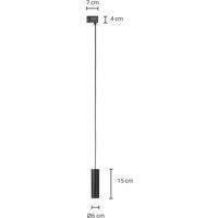 Arcchio Ejona track pendant black E27 4/15 cm