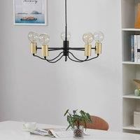 Lindby Ceiling Light /'Prospa/' dimmable (Modern) in Black Made of Metal for e.g. Living Room & Dining Room (5 Light Sources, E27) from Chandeliers, Lighting, Lamp, Pendant Light, Hanging lamp, lamp