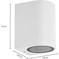Prios Tetje outdoor wall light white round 10 cm