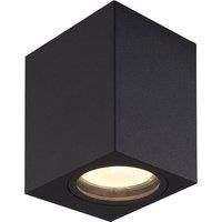PRIOS Outdoor Wall Light /'Tetje/' dimmable (Modern) in Black Made of Aluminium (1 Light Source, GU10) from Wall lamp for Exterior/Interior Walls, House, Terrace und Balcony
