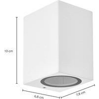 Prios Tetje outdoor light white angular 10 cm