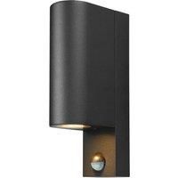 Prios Tetje outdoor light black, round, sensor