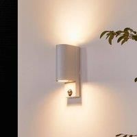 Prios Tetje outdoor light white, round, sensor