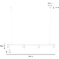 Arcchio Brinja pendant light white 4-bulb long