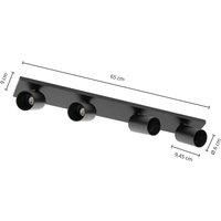 Arcchio Brinja ceiling spotlight long black 4-bulb