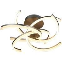 Lindby Divalis LED ceiling lamp, stepdim, nickel