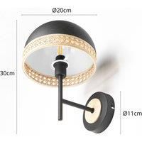 Lindby Wall Light /'Lonnaris/' dimmable (Vintage, Antique) in Black Made of Metal for e.g. Living Room & Dining Room (1 Light Source, E14) from Wall Lighting, Wall lamp
