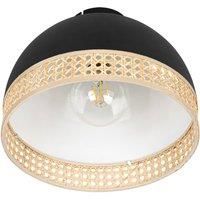 Lindby Ceiling Light /'Lonnaris/' dimmable (Vintage, Antique) in Black Made of Metal for e.g. Living Room & Dining Room (1 Light Source, E27) from Ceiling lamp, lamp