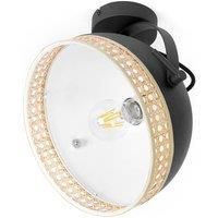 Lindby Lonnaris ceiling lamp with rattan pivotable
