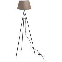 ELC Floor Lamp /'Elsika/' (Modern) in Brown Made of Textile for e.g. Living Room & Dining Room (1 Light Source, E27) from Standard Lamp