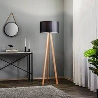 Rothfels Arim tripod floor lamp beech black chintz