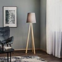 Rothfels Jata floor lamp wood, graphite chintz