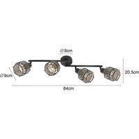 Lindby Ceiling Light /'Eudoria/' dimmable (Modern) in Black Made of Metal for e.g. Living Room & Dining Room (4 Light Sources, E14) from floodlight, Spotlight