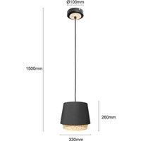 Lindby Ceiling Light /'Ananya/' dimmable in Black Made of Metal for e.g. Living Room & Dining Room (1 Light Source, E27) from Pendant Lighting, lamp, Hanging lamp, lamp, Ceiling lamp, Hanging Light