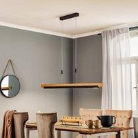 Rothfels Keijo LED hanging light black/oak 123 cm