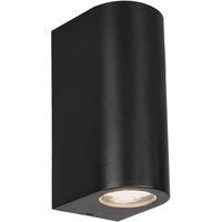 Prios Irfan outdoor wall light round black 10 cm