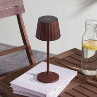 Lindby Esali LED battery table lamp, wine red