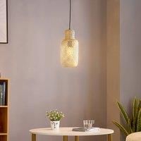 Lindby Venora pendant light bamboo 1-bulb