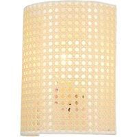 Lindby Lautaro wall light made of bamboo 23 cm