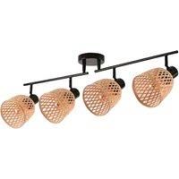 Lindby Youstin downlight bamboo 4-bulb