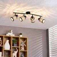 Lindby Yaelle spot metal rattan 4-bulb