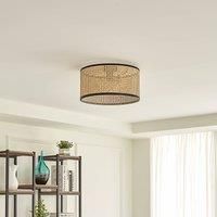 Lindby Ceiling Light /'Yaelle/' dimmable in Brown Made of Wood for e.g. Living Room & Dining Room (1 Light Source, E27) from Ceiling lamp, lamp