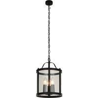 Lucande Eryk pendant light glass 3-bulb 21 cm