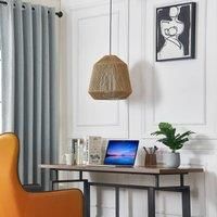 Lindby Otso pendant light bamboo bulbous