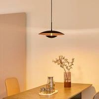 Lindby Tiama LED pendant light, metal, black gold