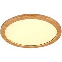 Lucande Joren LED ceiling light round wood 48 cm