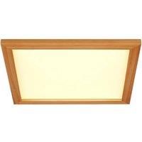 Lucande Joren LED ceiling light angular wood 42 cm