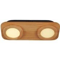 Lindby Joren LED spot wood 2-bulb round