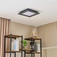 Lucande Leicy LED ceiling lamp RGBW black 34 cm