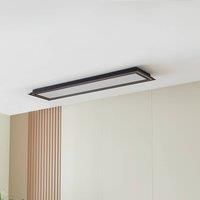 Lucande Leicy LED ceiling lamp RGBW black 124 cm