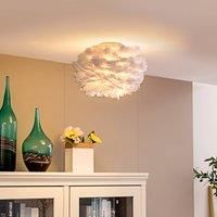 Lindby Heven ceiling light feathers 35 cm