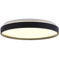 Lindby Smart LED ceiling lamp Mirren black metal CCT Tuya