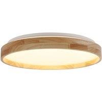 Lindby Mirren LED ceiling light wood 49.5cm smart