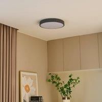 Lindby Elmor LED ceiling lamp Tuya 39 cm black